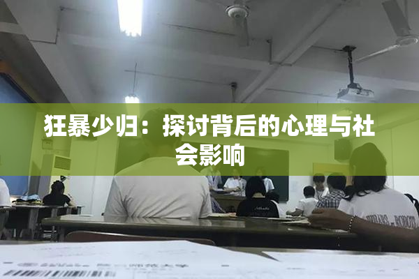 狂暴少归：探讨背后的心理与社会影响