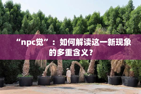 “npc觉”：如何解读这一新现象的多重含义？