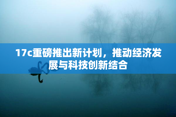 17c重磅推出新计划，推动经济发展与科技创新结合
