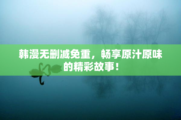 韩漫无删减免重，畅享原汁原味的精彩故事！