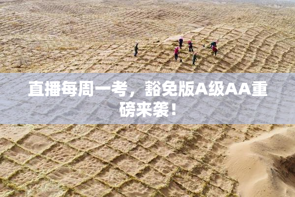 直播每周一考，豁免版A级AA重磅来袭！
