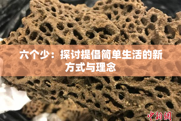 六个少：探讨提倡简单生活的新方式与理念