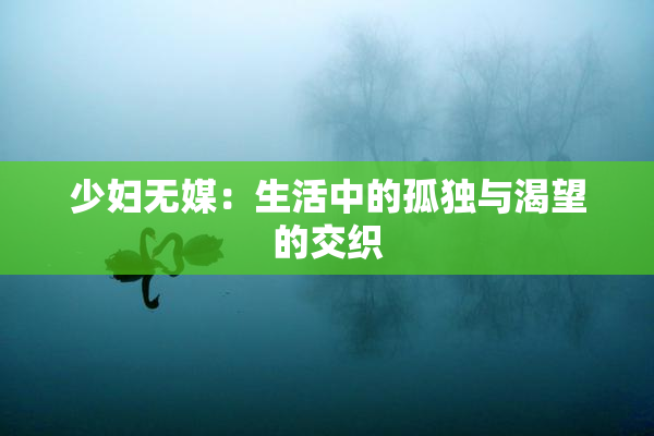 少妇无媒：生活中的孤独与渴望的交织