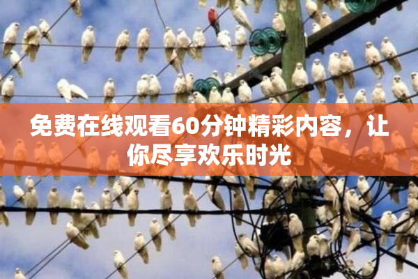 免费在线观看60分钟精彩内容，让你尽享欢乐时光