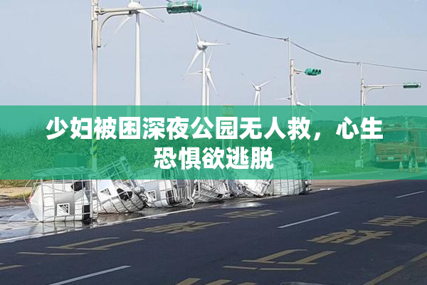少妇被困深夜公园无人救，心生恐惧欲逃脱