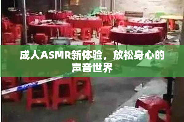 成人ASMR新体验，放松身心的声音世界