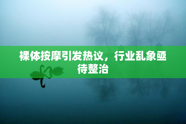 裸体按摩引发热议，行业乱象亟待整治