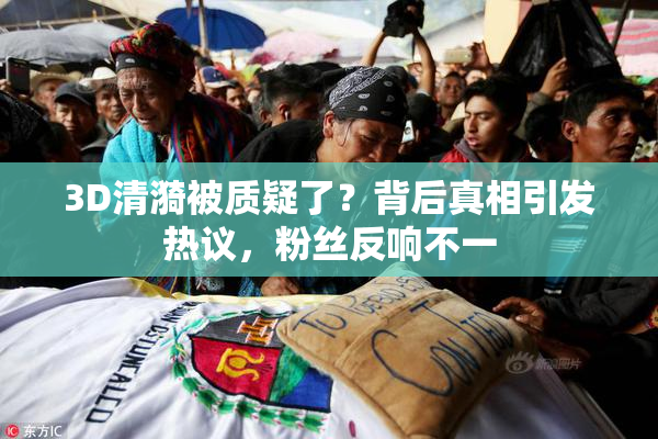 3D清漪被质疑了？背后真相引发热议，粉丝反响不一