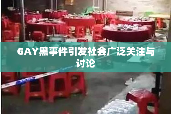 GAY黑事件引发社会广泛关注与讨论