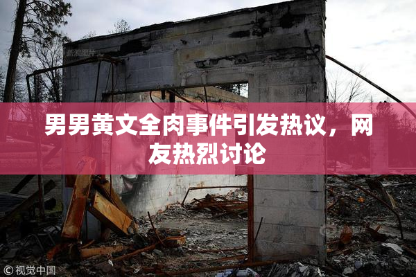 男男黄文全肉事件引发热议，网友热烈讨论