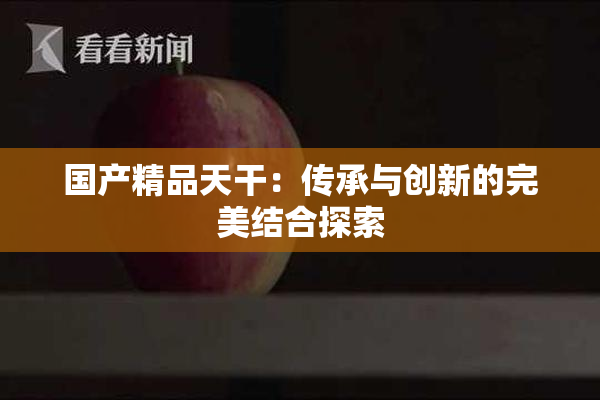 国产精品天干：传承与创新的完美结合探索