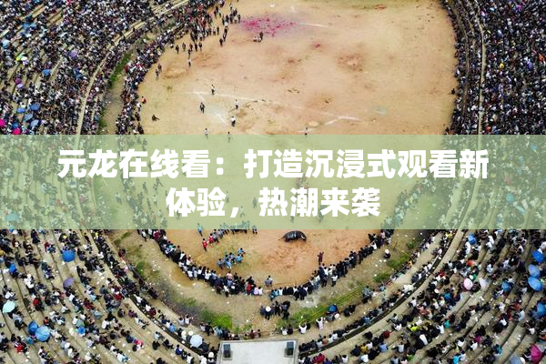 元龙在线看：打造沉浸式观看新体验，热潮来袭