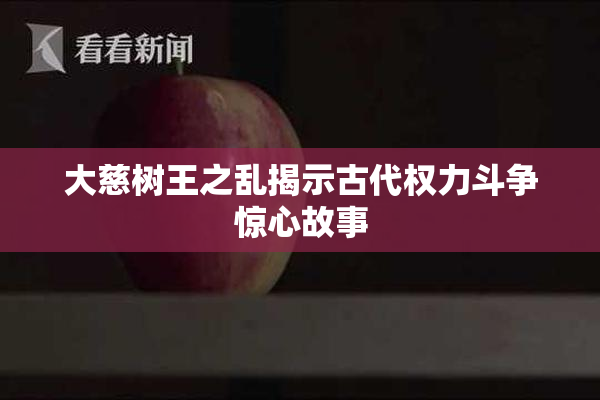 大慈树王之乱揭示古代权力斗争惊心故事