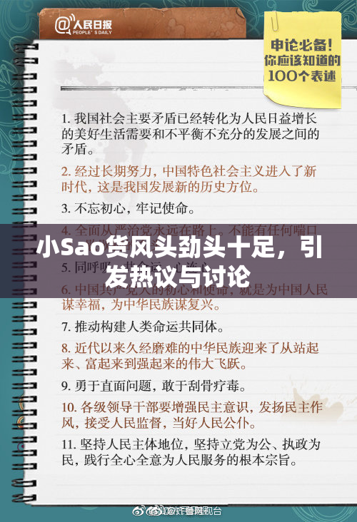 小Sao货风头劲头十足，引发热议与讨论