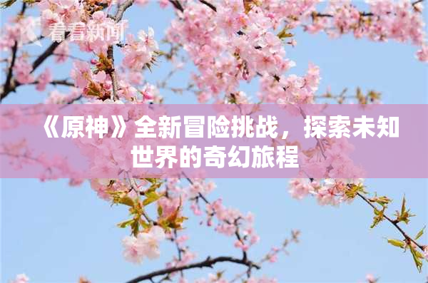 《原神》全新冒险挑战，探索未知世界的奇幻旅程