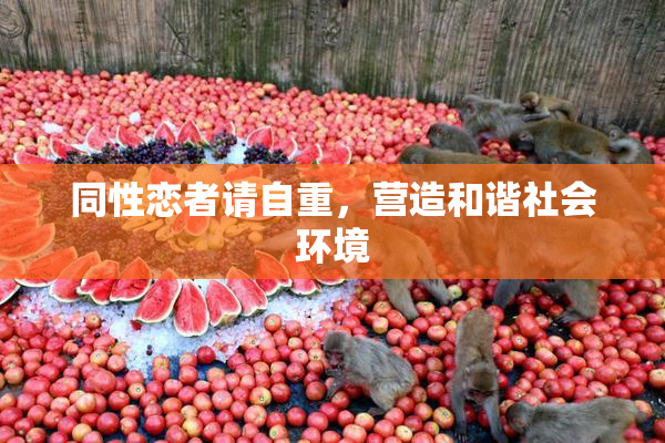 同性恋者请自重，营造和谐社会环境