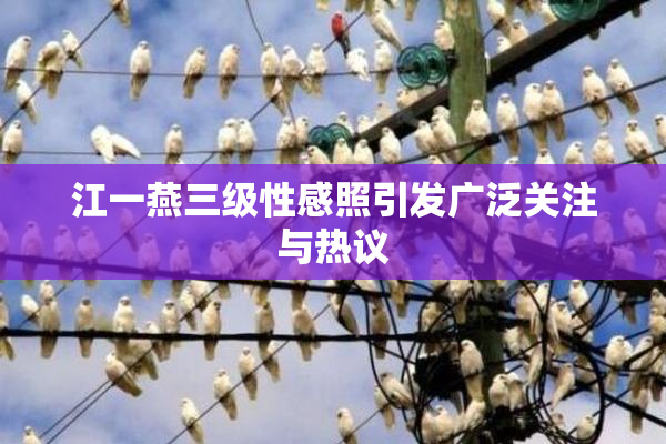 江一燕三级性感照引发广泛关注与热议