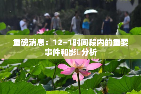 重磅消息：12~1时间段内的重要事件和影響分析