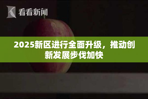 2025新区进行全面升级，推动创新发展步伐加快