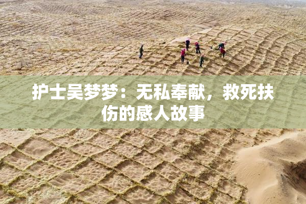 护士吴梦梦：无私奉献，救死扶伤的感人故事