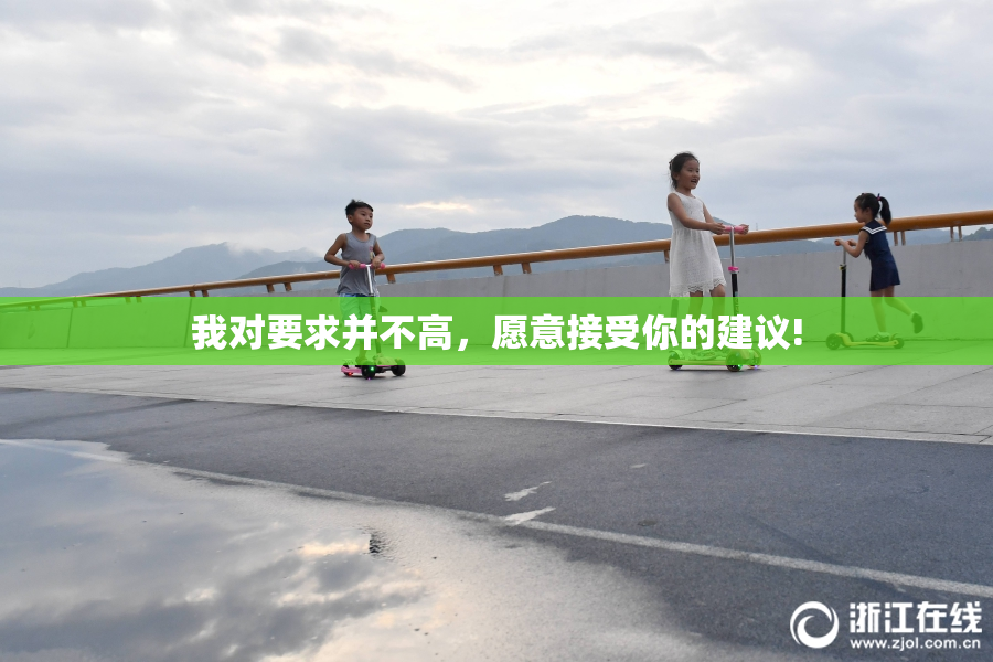 我对要求并不高，愿意接受你的建议!