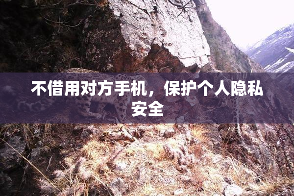 不借用对方手机，保护个人隐私安全