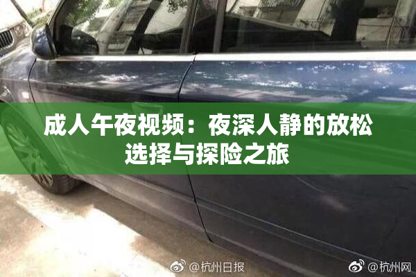 成人午夜视频：夜深人静的放松选择与探险之旅