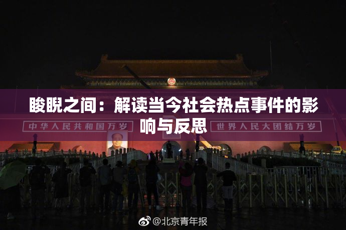 睃睨之间：解读当今社会热点事件的影响与反思