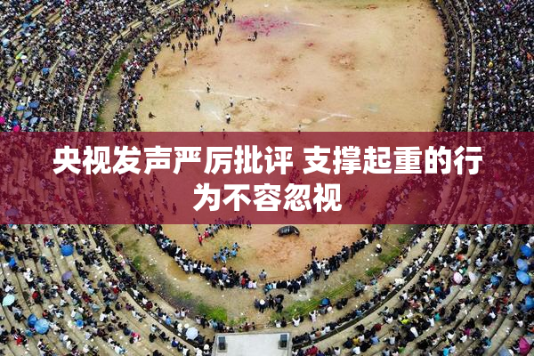 央视发声严厉批评 支撑起重的行为不容忽视