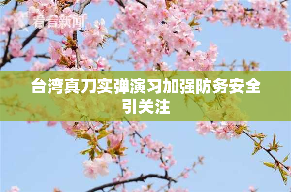 台湾真刀实弹演习加强防务安全引关注