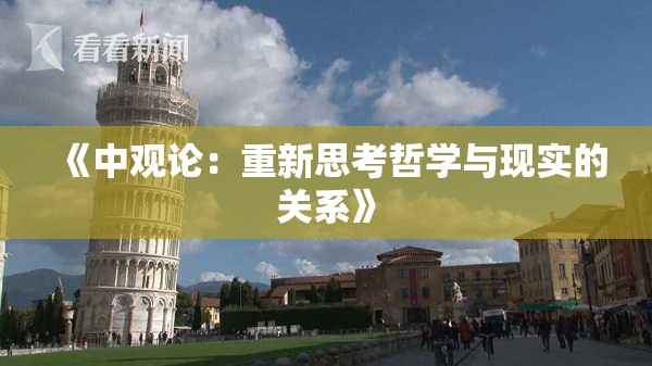 《中观论：重新思考哲学与现实的关系》