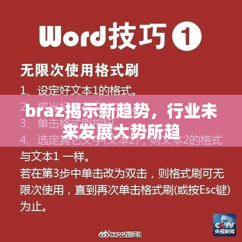 braz揭示新趋势，行业未来发展大势所趋