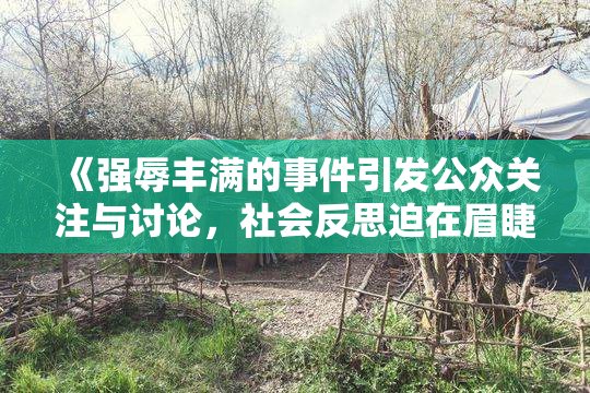 《强辱丰满的事件引发公众关注与讨论，社会反思迫在眉睫》