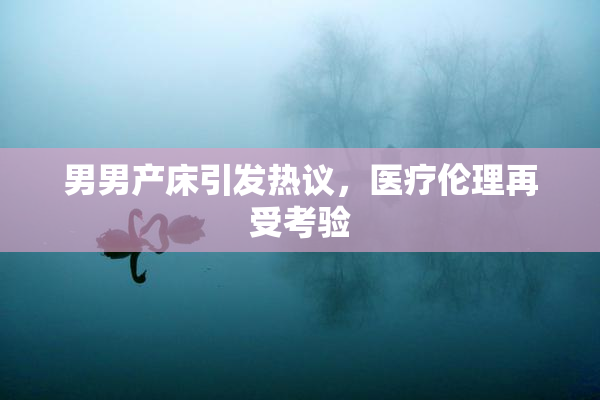 男男产床引发热议，医疗伦理再受考验