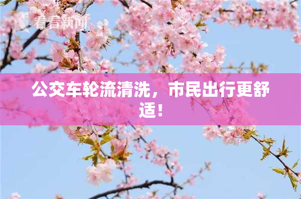 公交车轮流清洗，市民出行更舒适！