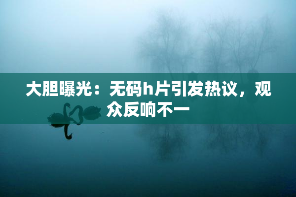 大胆曝光：无码h片引发热议，观众反响不一