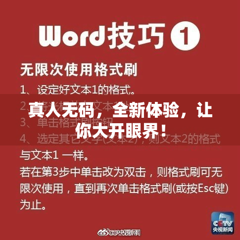 真人无码，全新体验，让你大开眼界！