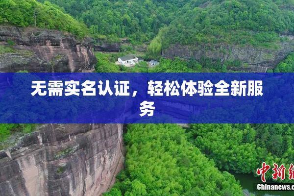 无需实名认证，轻松体验全新服务