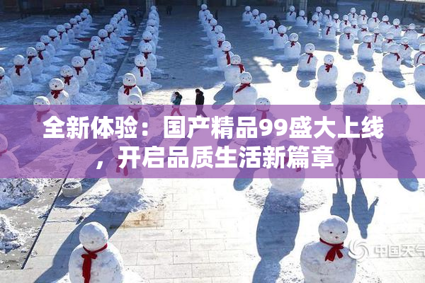 全新体验：国产精品99盛大上线，开启品质生活新篇章