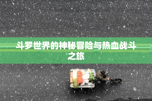 斗罗世界的神秘冒险与热血战斗之旅