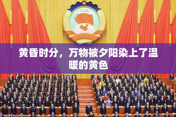 黄昏时分，万物被夕阳染上了温暖的黄色