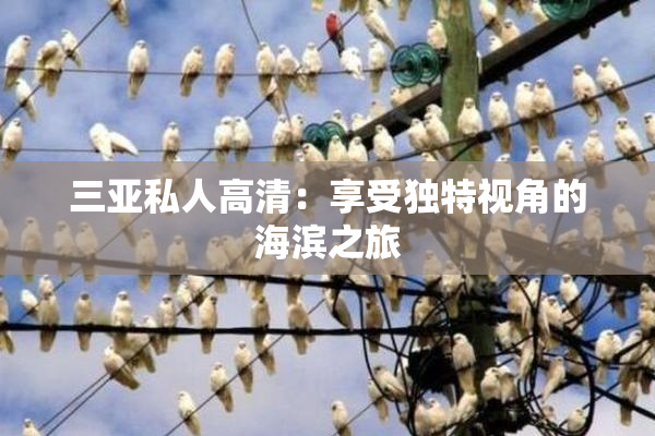 三亚私人高清：享受独特视角的海滨之旅