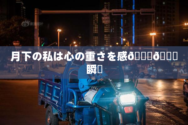 月下の私は心の重さを感🍓🌃瞬間