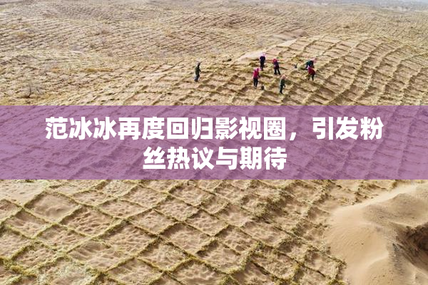 范冰冰再度回归影视圈，引发粉丝热议与期待