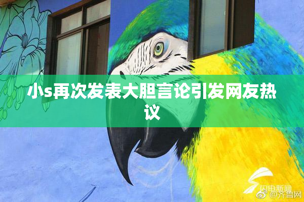 小s再次发表大胆言论引发网友热议