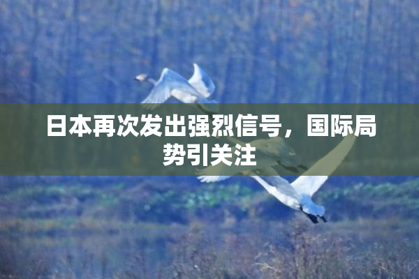 日本再次发出强烈信号，国际局势引关注