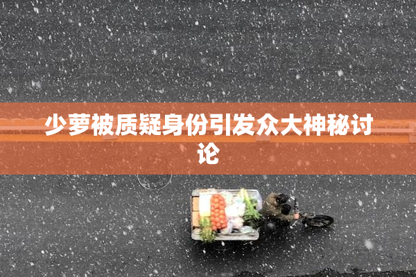 少萝被质疑身份引发众大神秘讨论