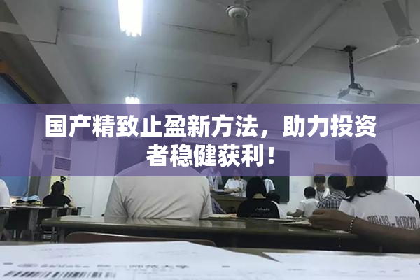 国产精致止盈新方法，助力投资者稳健获利！