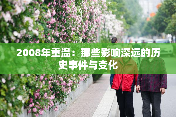 2008年重温：那些影响深远的历史事件与变化