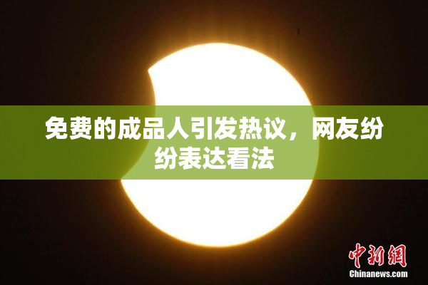 免费的成品人引发热议，网友纷纷表达看法